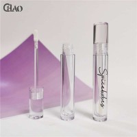 Hot sales 2021 popular transparent lip glaze packaging transparent plastic lip glaze packaging with custom label